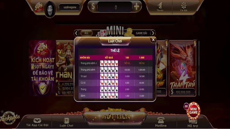 nổ hũ mini poker