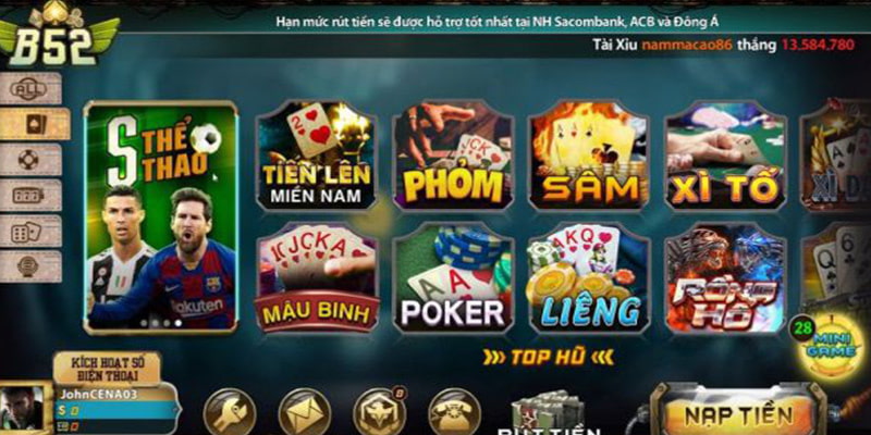 Thông tin sảnh B52 game bài đổi thưởng