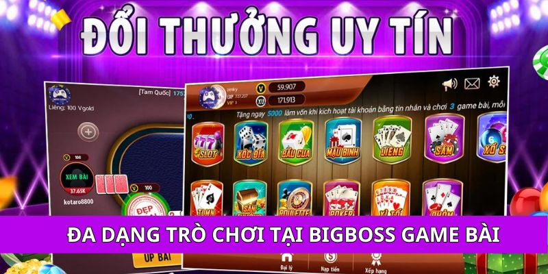 Đa dạng trò chơi game bài từ sân chơi uy tín hàng đầu