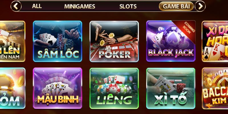 Đa dạng game bài v8