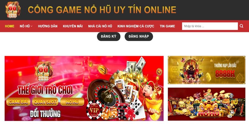 Giao diện của cổng game được chú trọng đầu tư với sự chuyên nghiệp